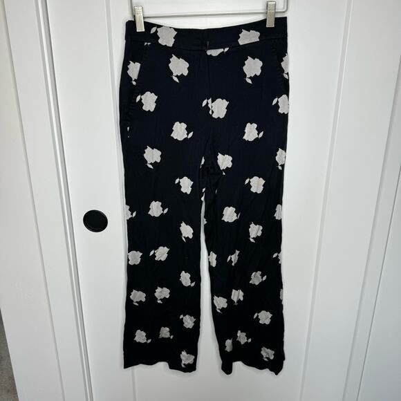 MaxMara Ultramarine Floral High Rise Striaght Leg Crop Pants Size Small - Picture 2 of 5